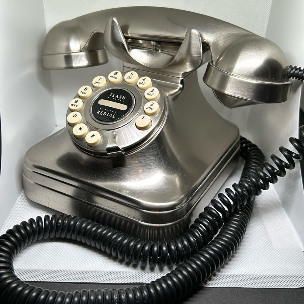 Pottery Barn Grand Classic Desk Phone- Brushed Chrome